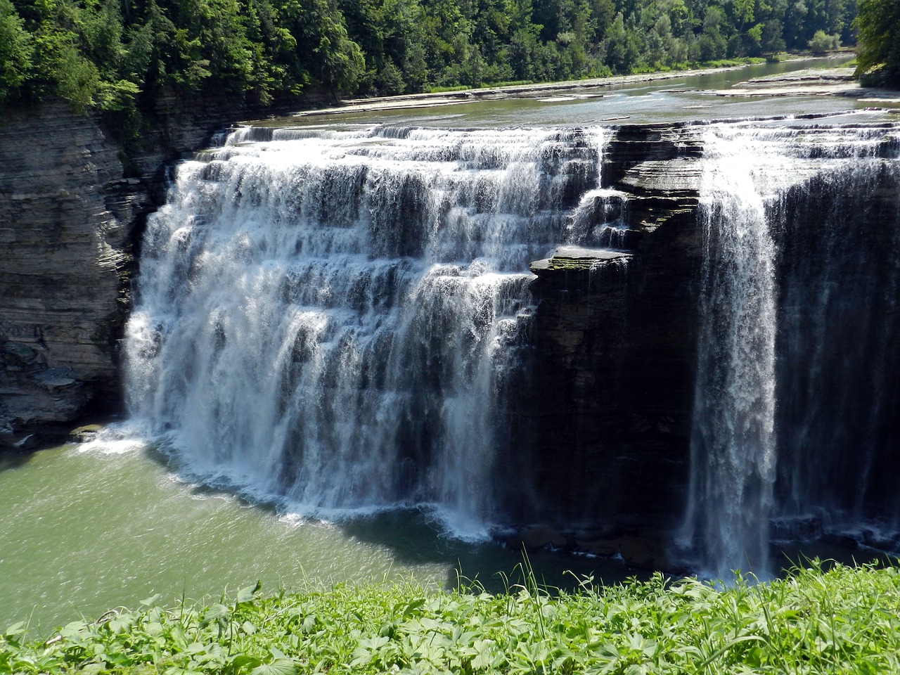 park waterfall nature free photo