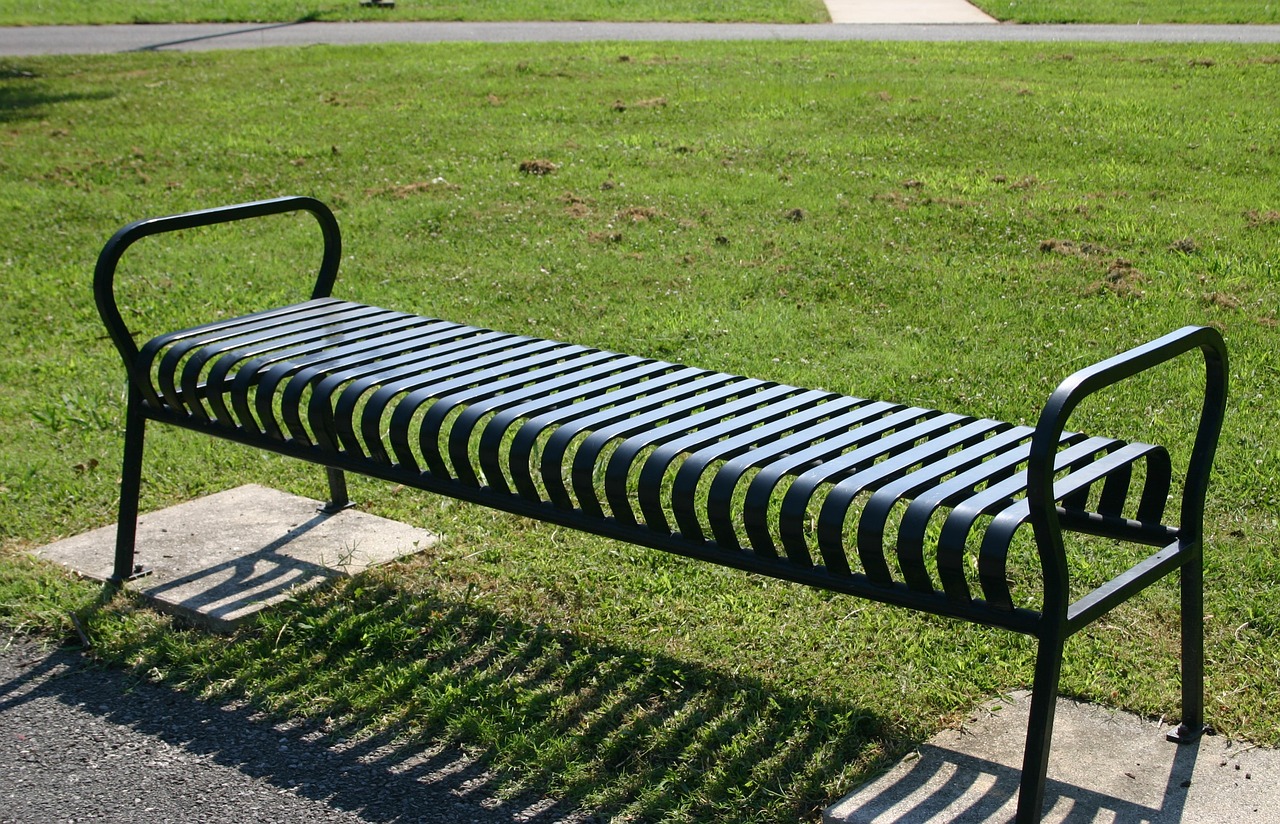 park bench rest outdoor free photo