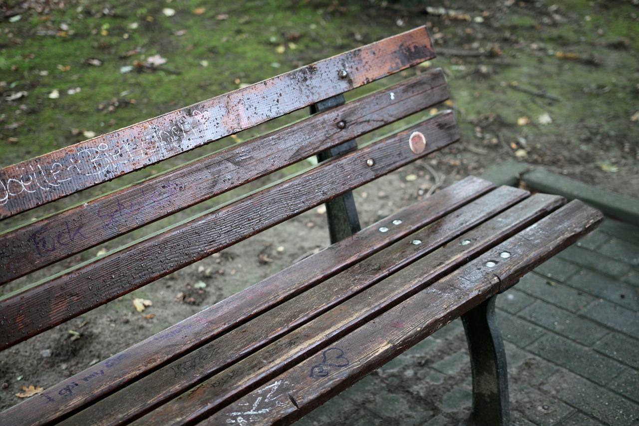 park bench bank wooden bench free photo