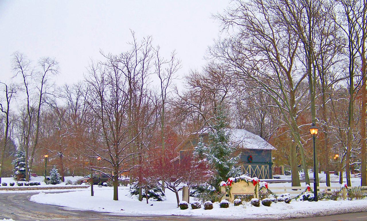 park entrance christmas free photo