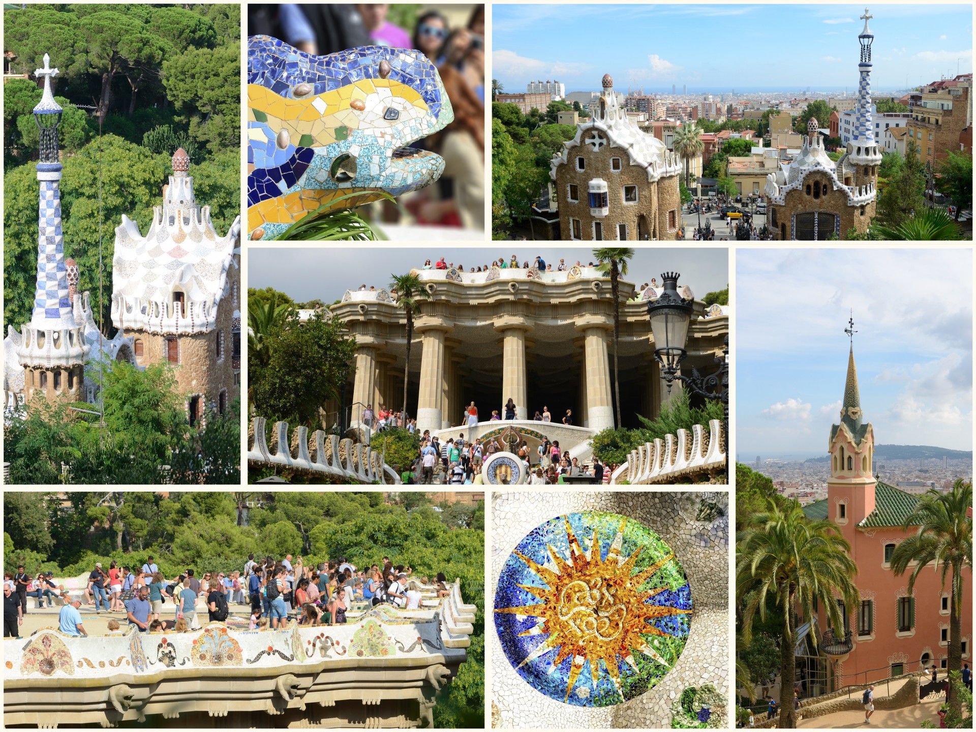 park guell barcelona spain free photo