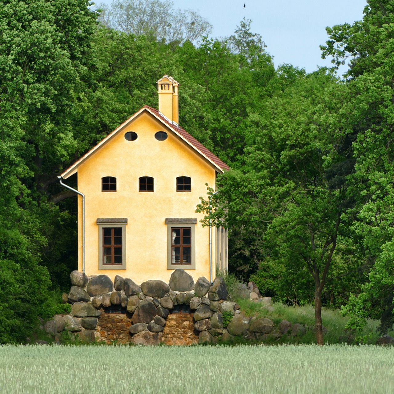 park wörlitz piedmontese farmhouse architecture free photo