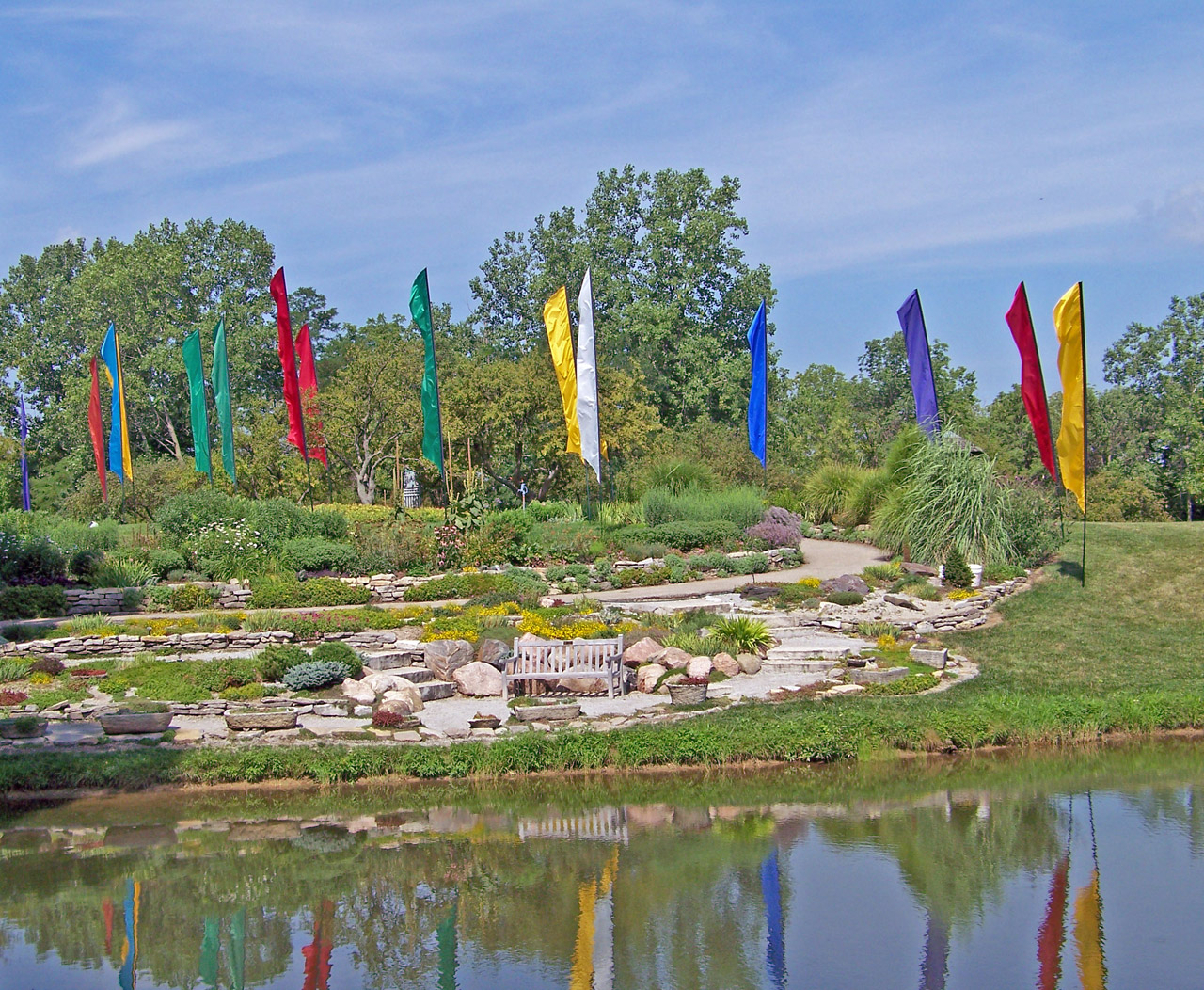 city park flags free photo