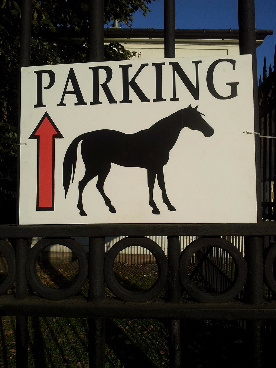 parking sign horse free photo