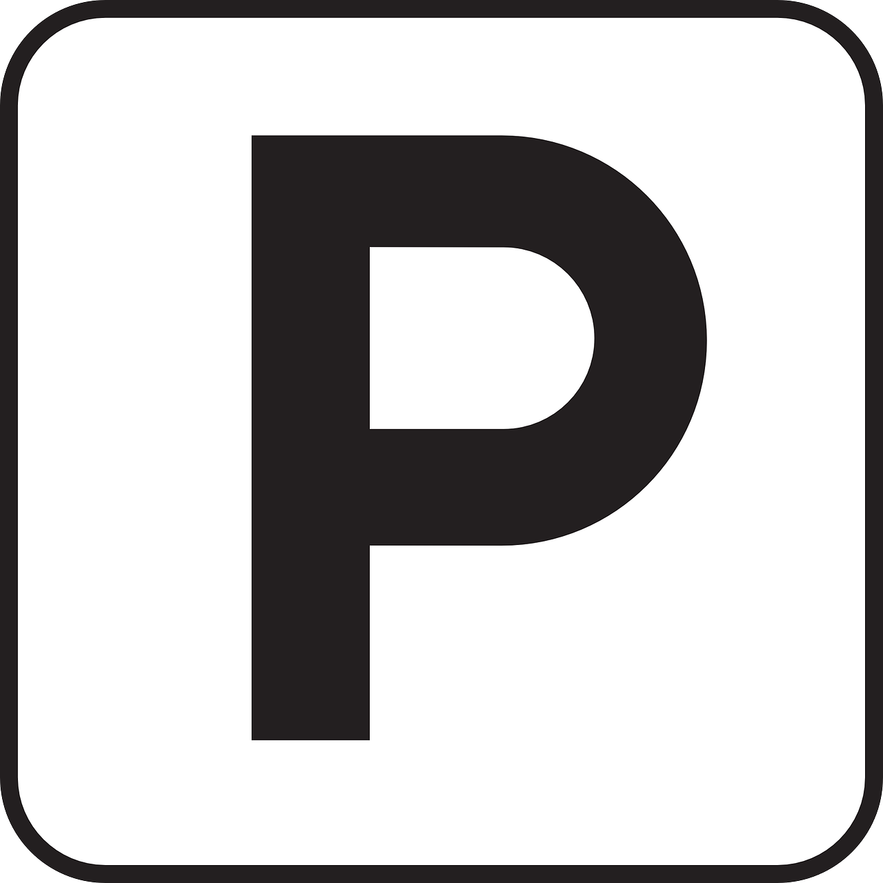 parking p alphabet free photo