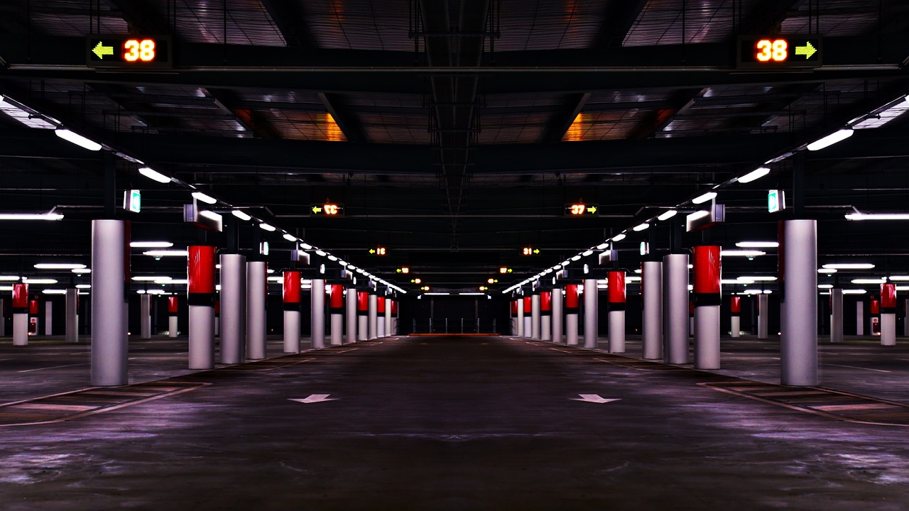 parking garage empty underground free photo