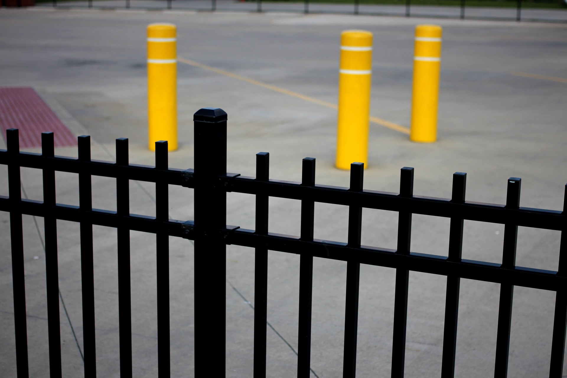 parking parking lot metal fence free photo