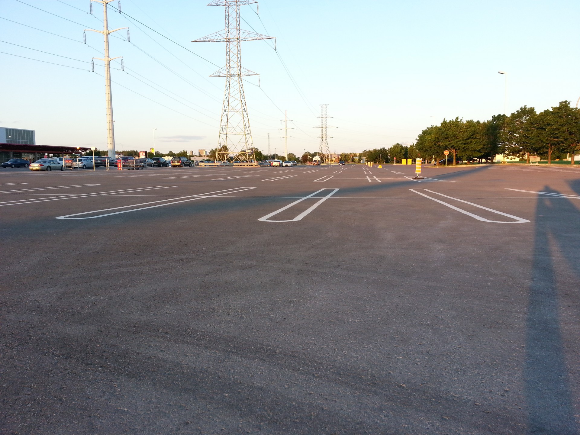 High school parking lot