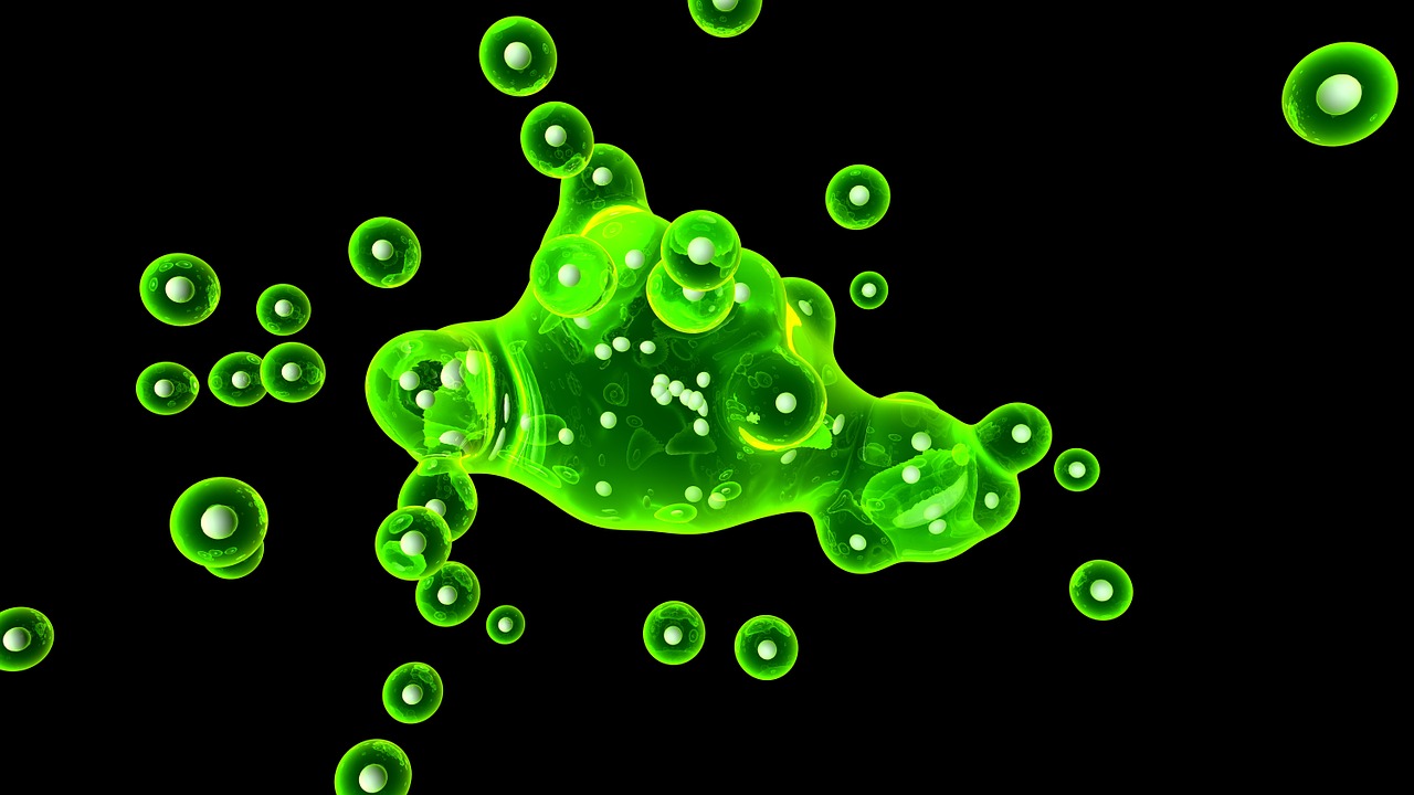 particles green goo free photo