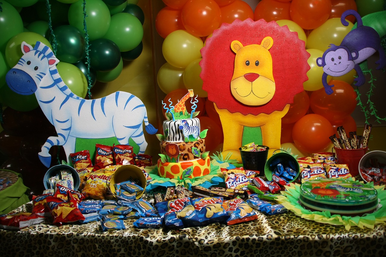 party candies balloons free photo