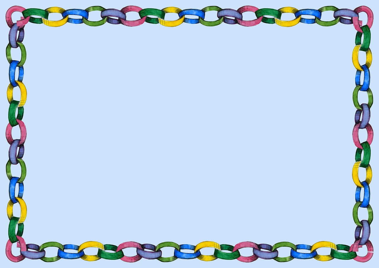 party paper chain blue free photo