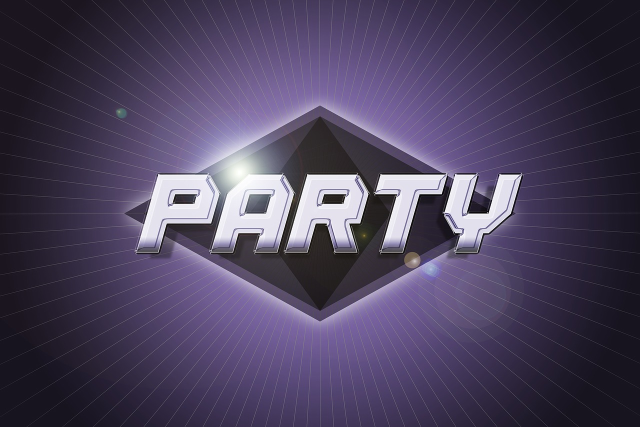 party logo chrome free photo