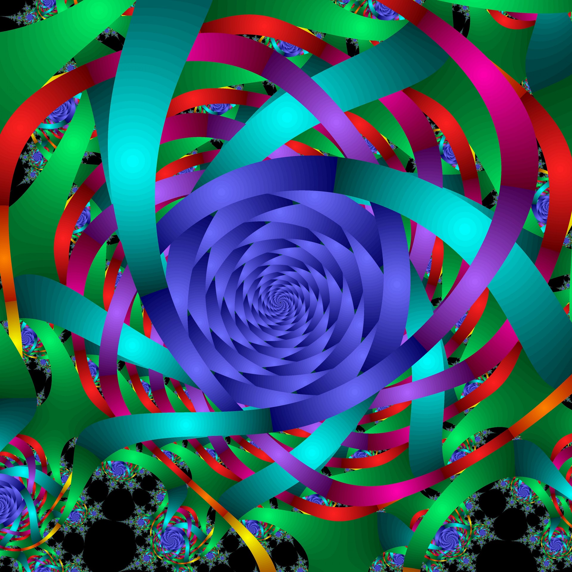 party blue spiral free photo