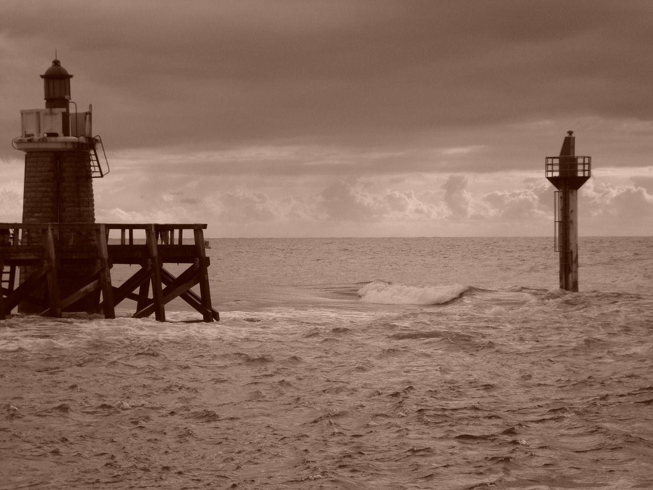 pass sea sepia free photo