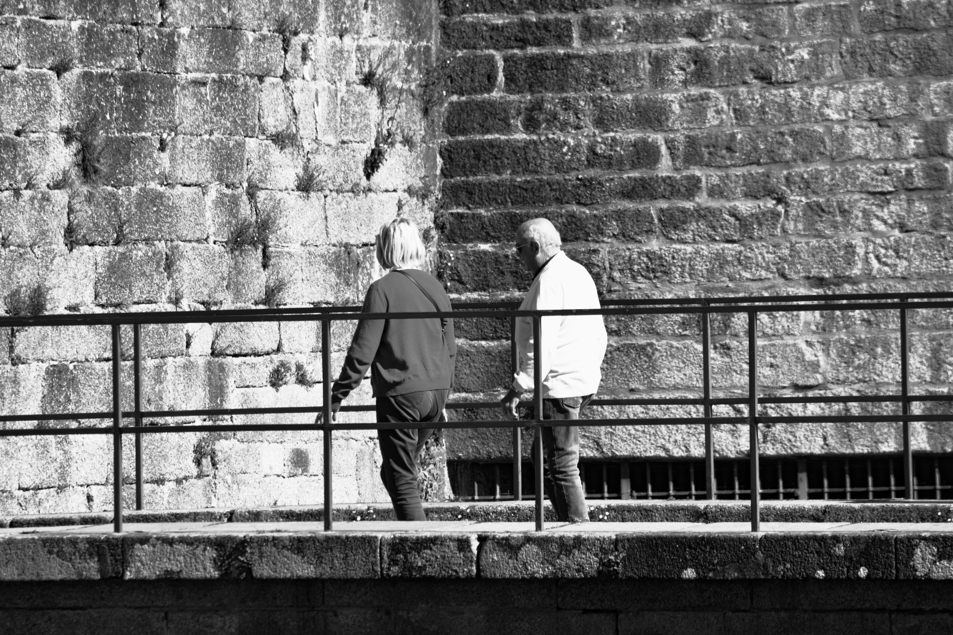 couple bridge man free photo