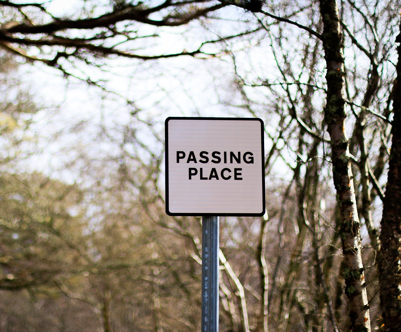 passing place sign place free photo