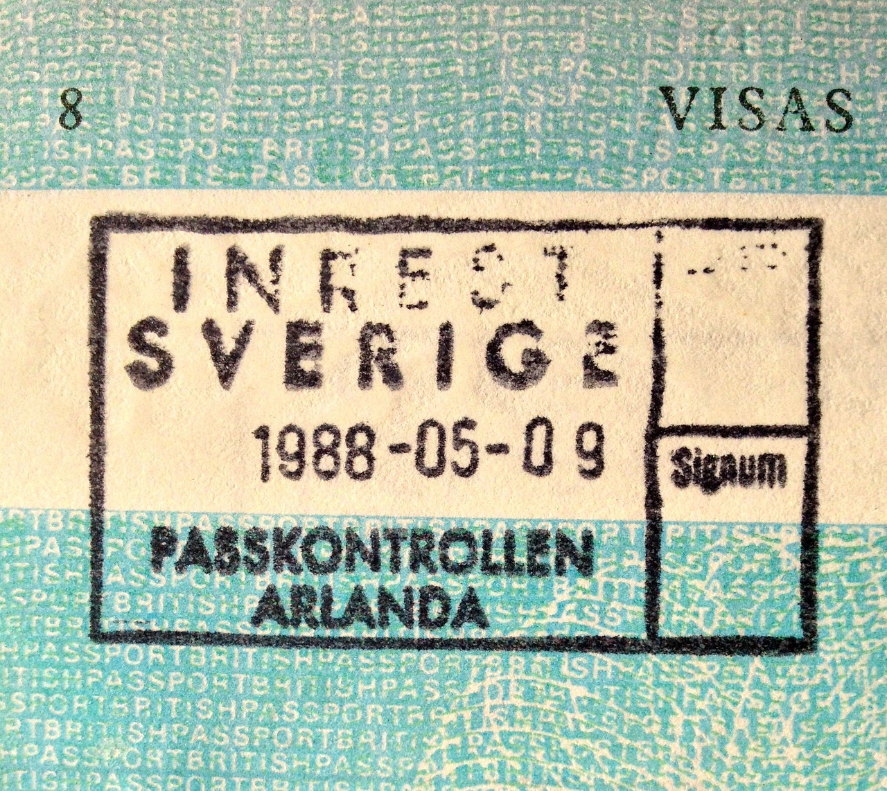 passport sweden arlanda free photo