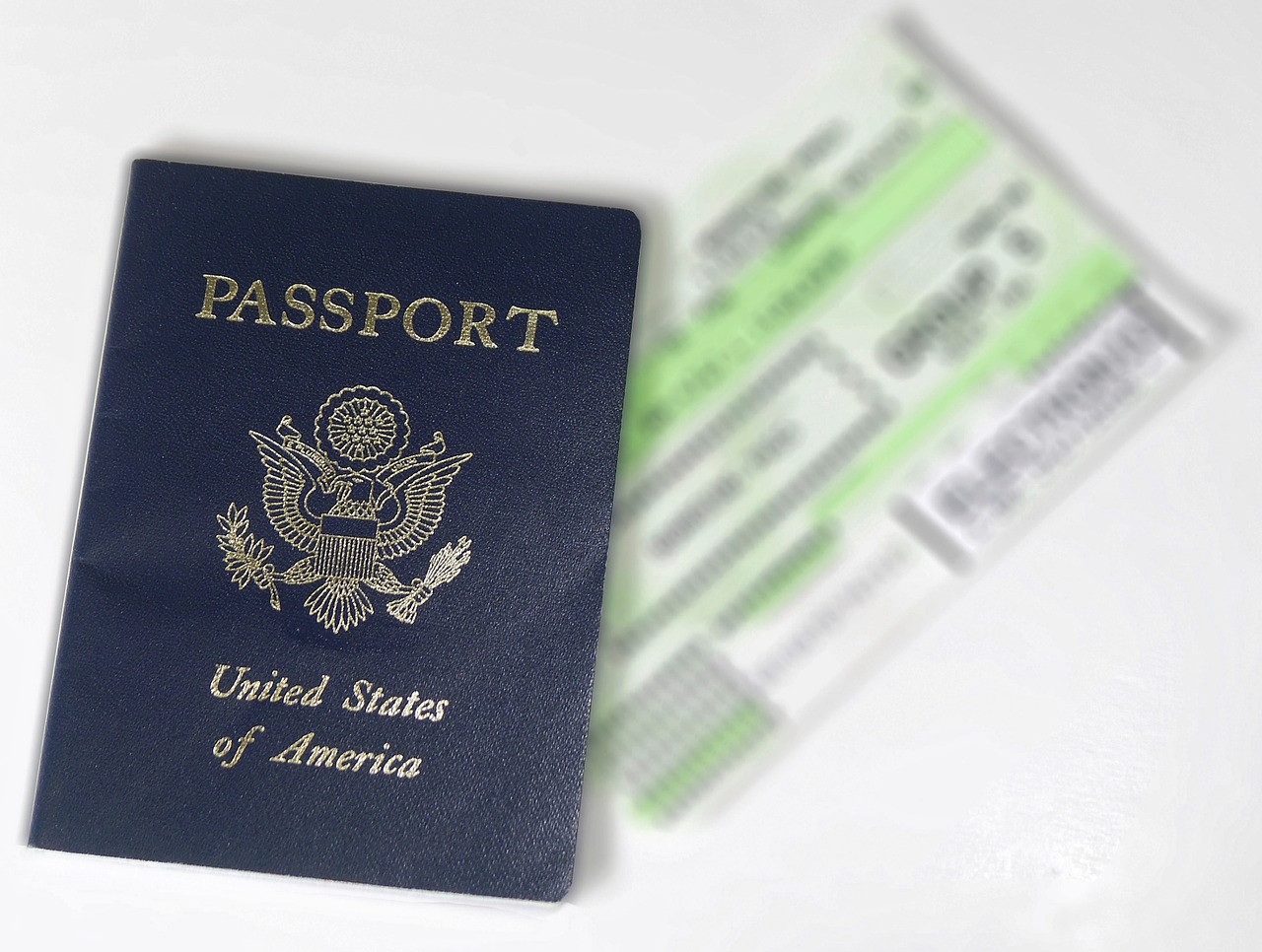 passport ticket flight free photo