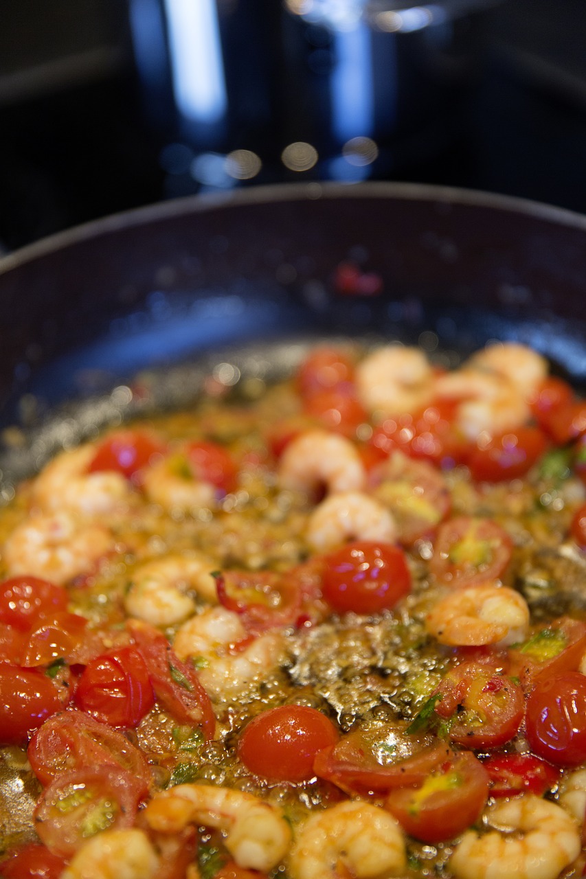 pasta shrimp gambas free photo