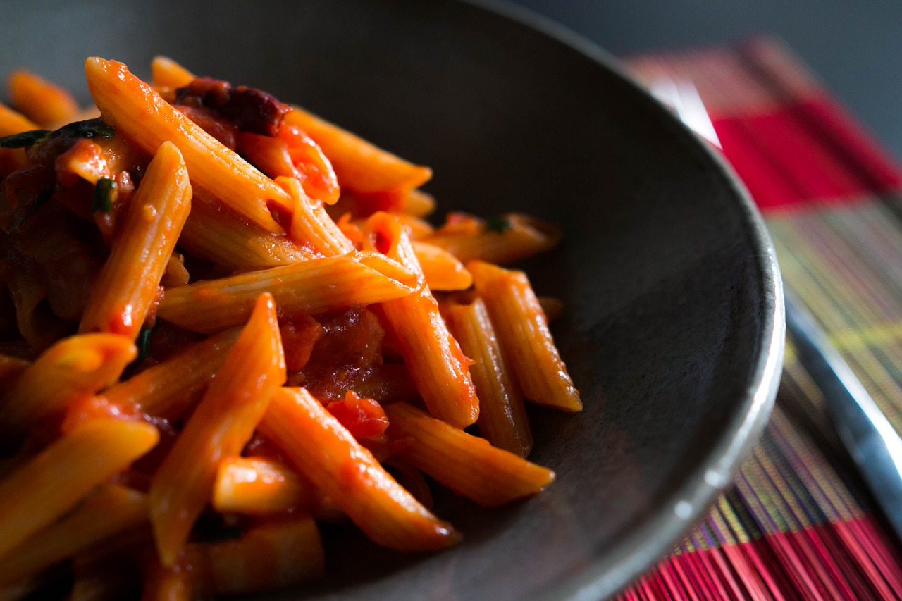 pasta penne lunch free photo