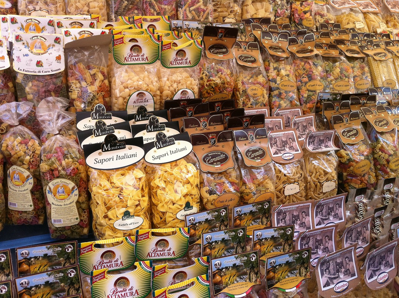 pasta rome market free photo