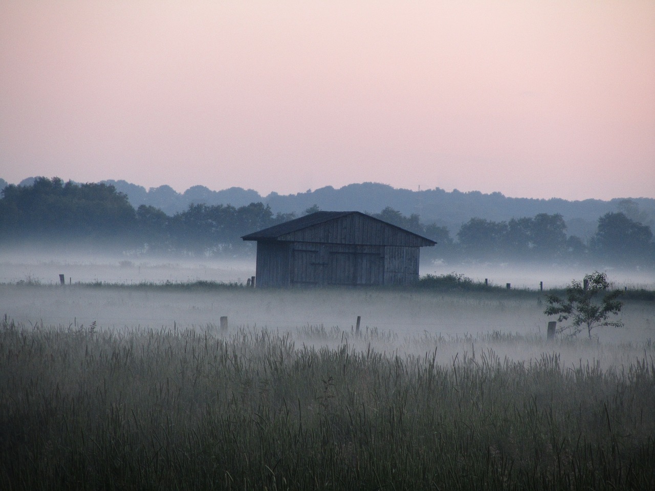 pastel hut pasture free photo