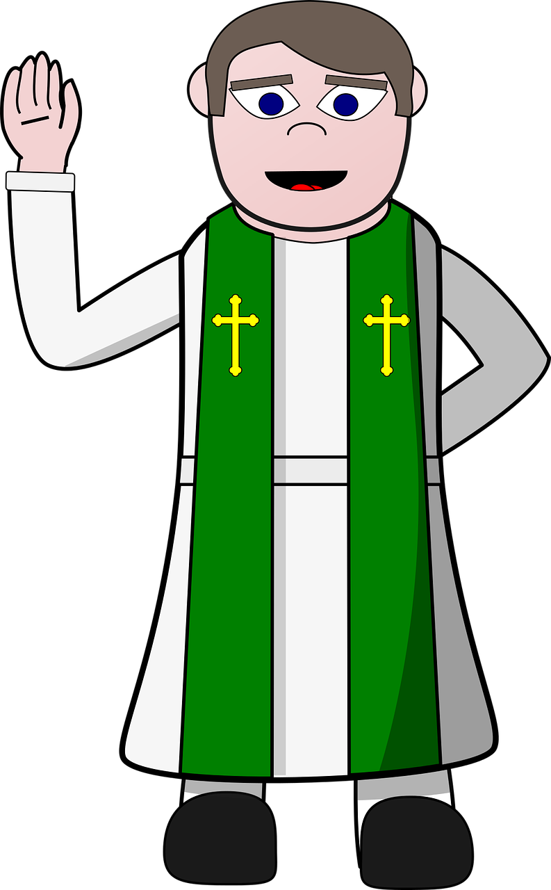 Pastor Priest Christian Cartoon Clip Art Robe Free Image.