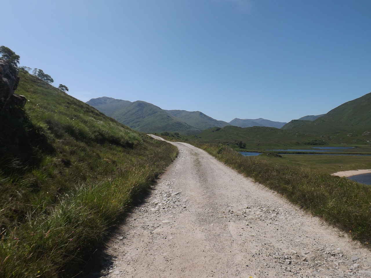 path sky mountains free photo