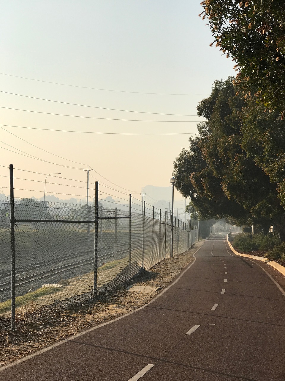 pathway railway bike free photo