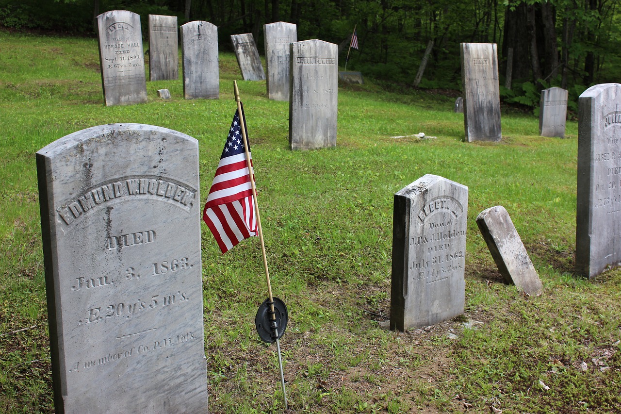 patriotic civil war cemetery free photo