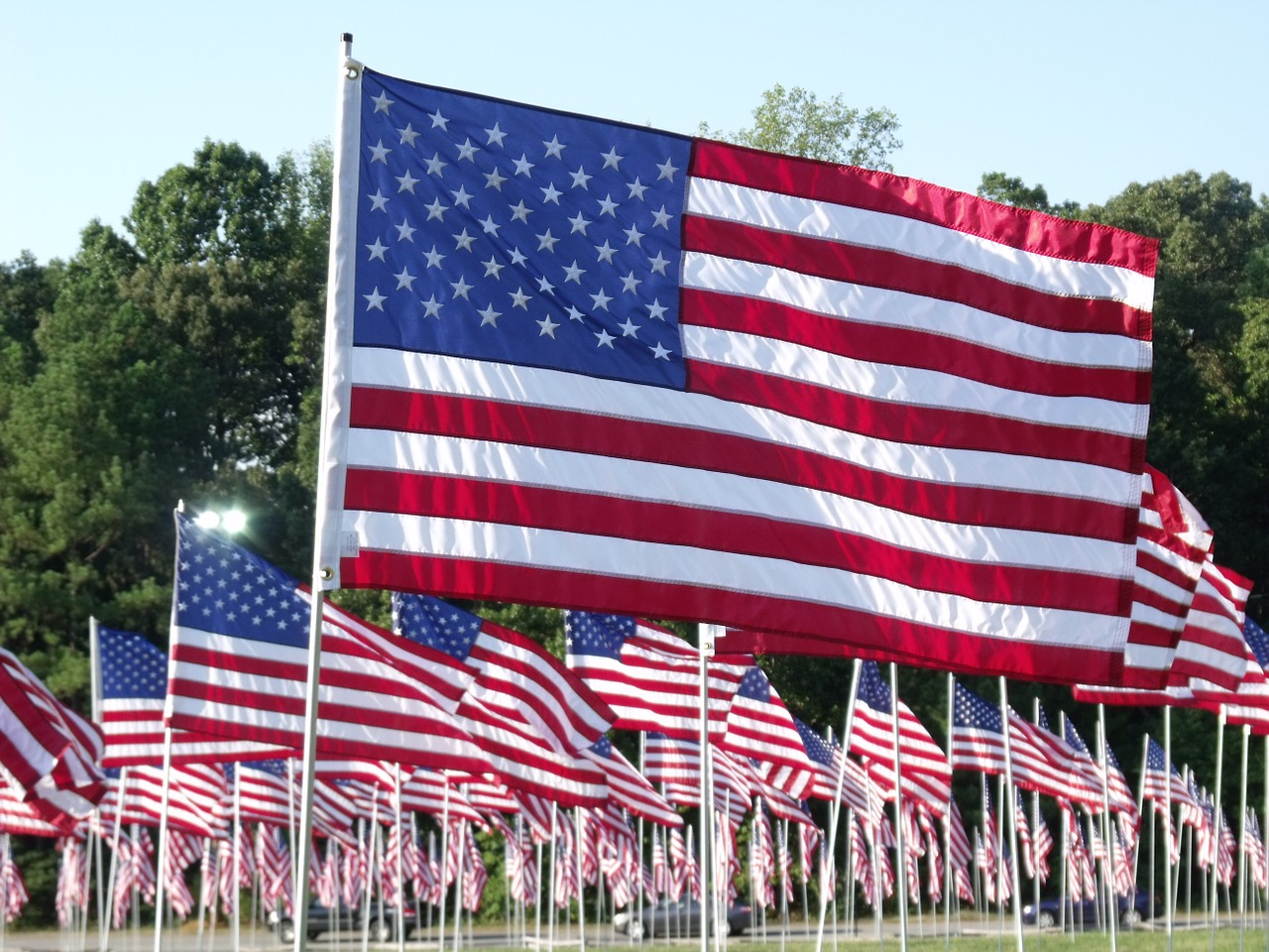 patriotic flags american flag background free photo