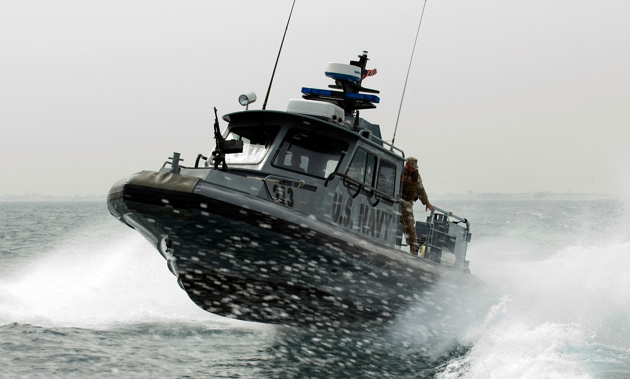 patrol boat military port security free photo