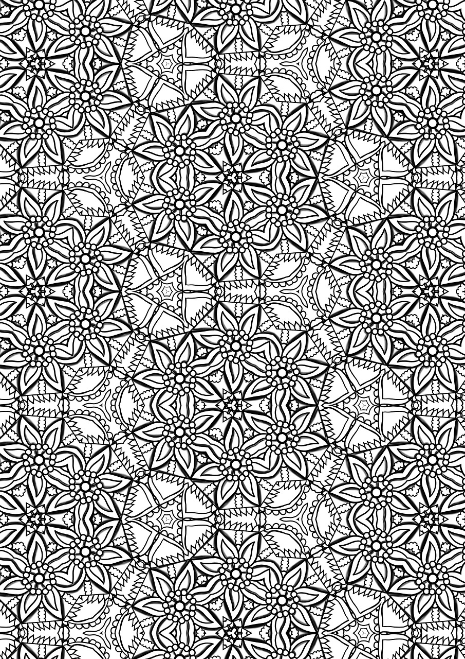 pattern pretty coloring page free photo