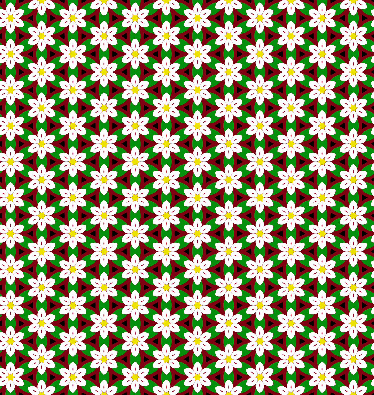 pattern flowers white free photo