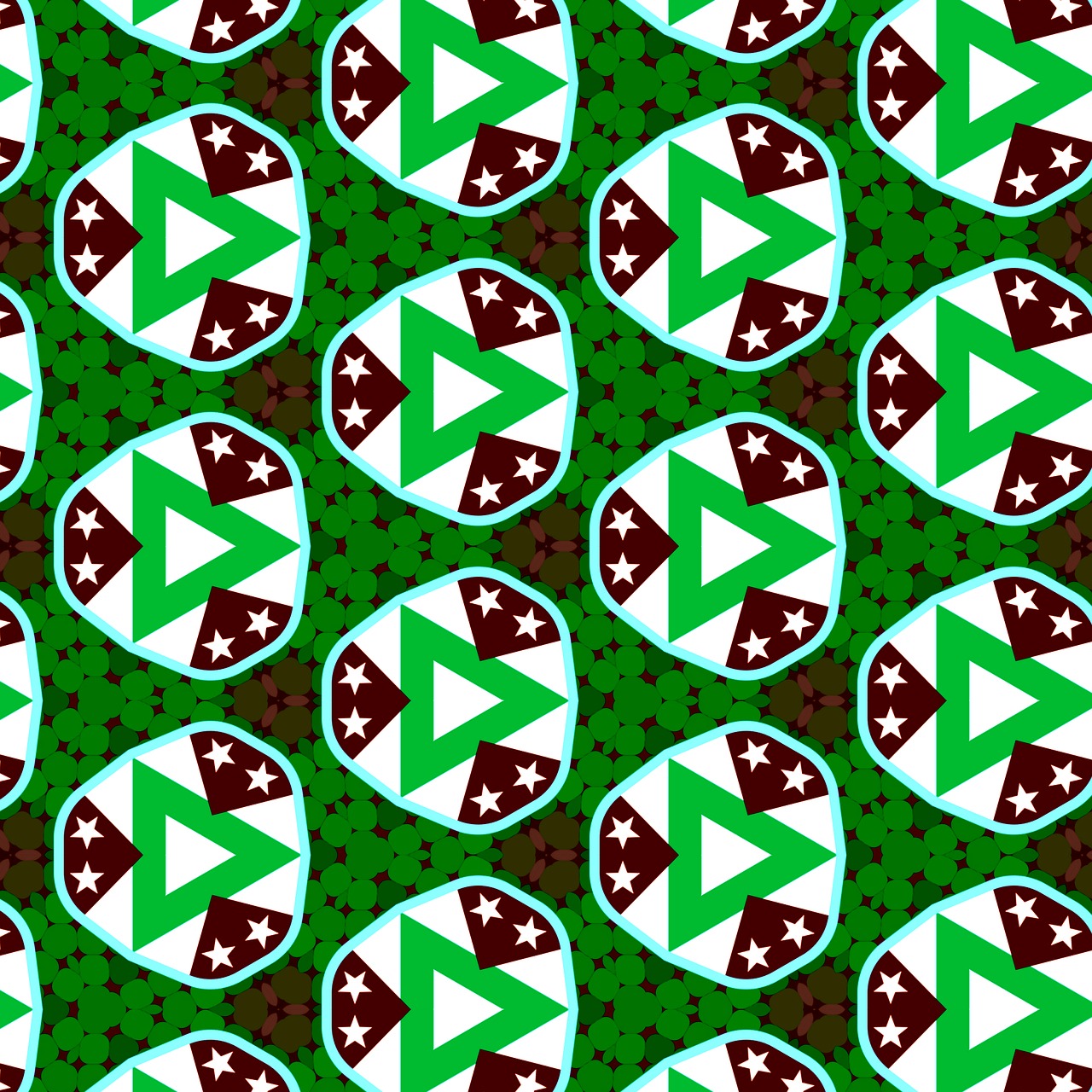 pattern green stars free photo