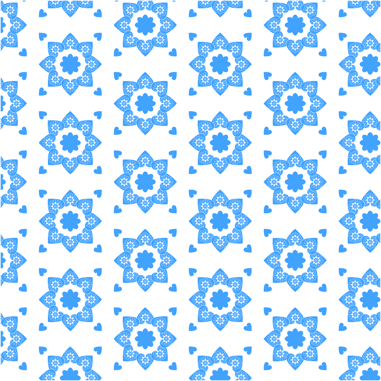 pattern blue flower free photo