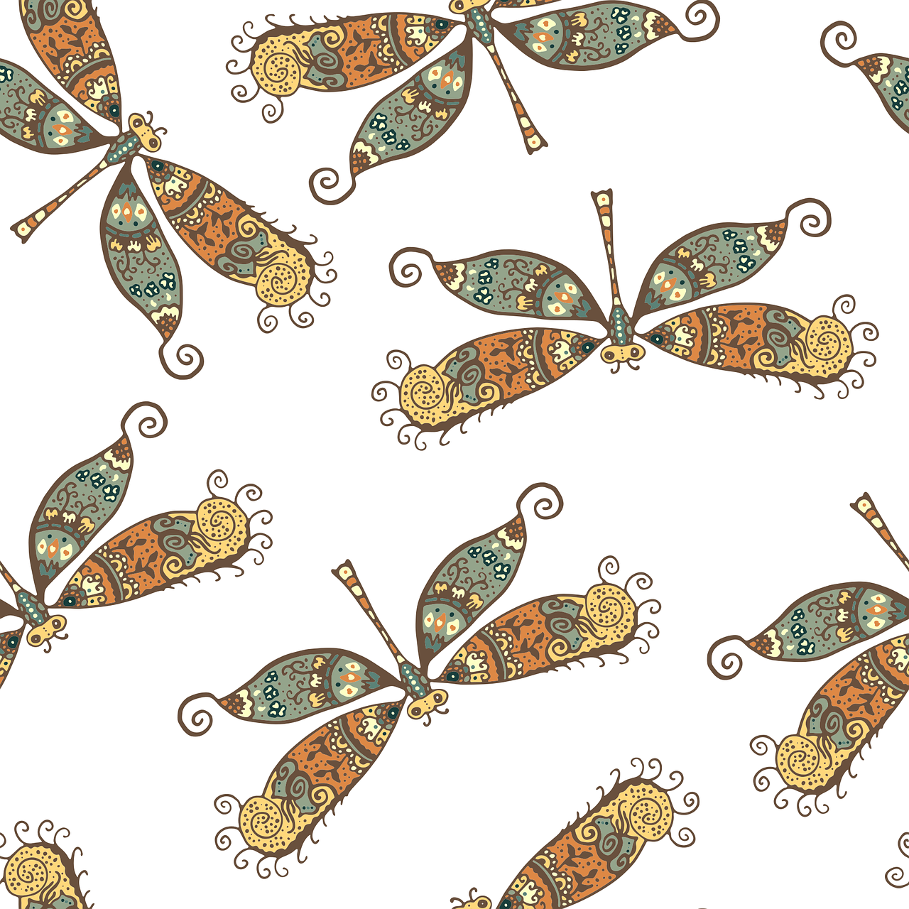 pattern  dragonfly  background free photo