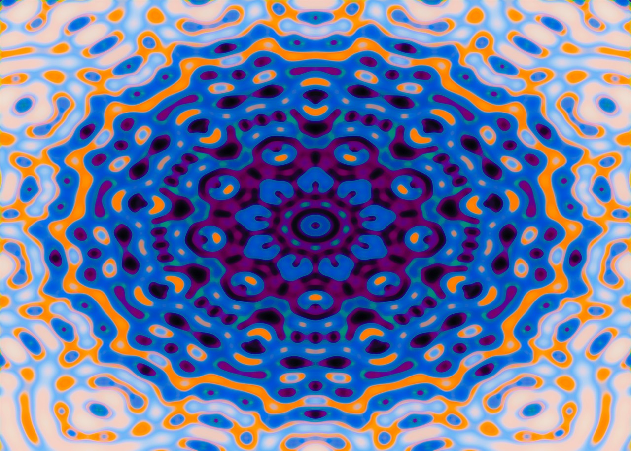 pattern symmetry blue free photo