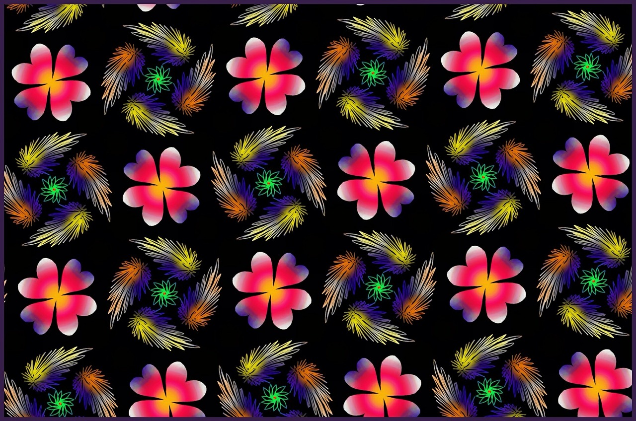 pattern flowers wallpaper free photo