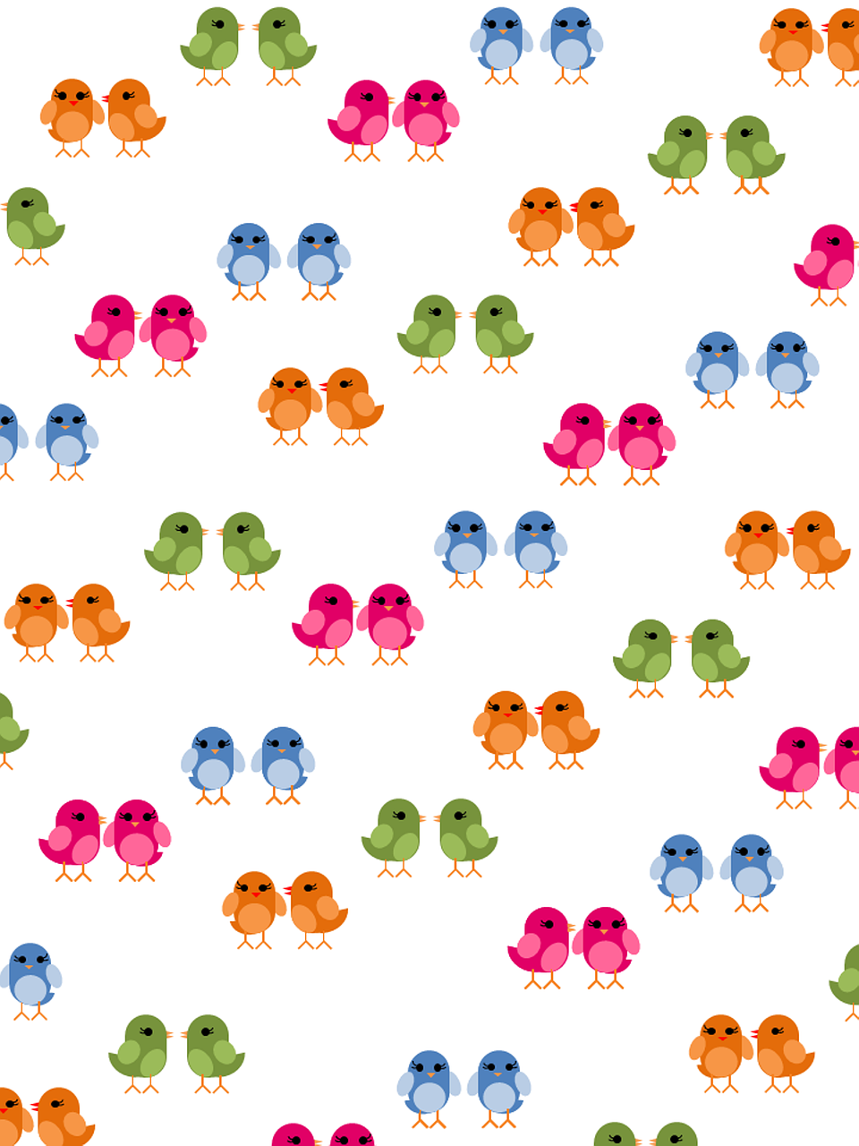 pattern birds cute free photo