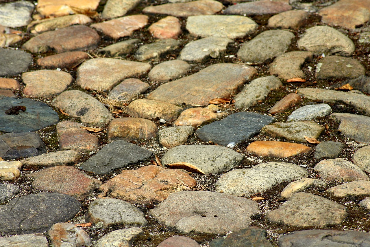 pavement  the stones  gravel road free photo