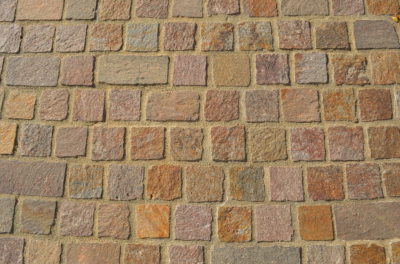 paving stone brick wall free photo