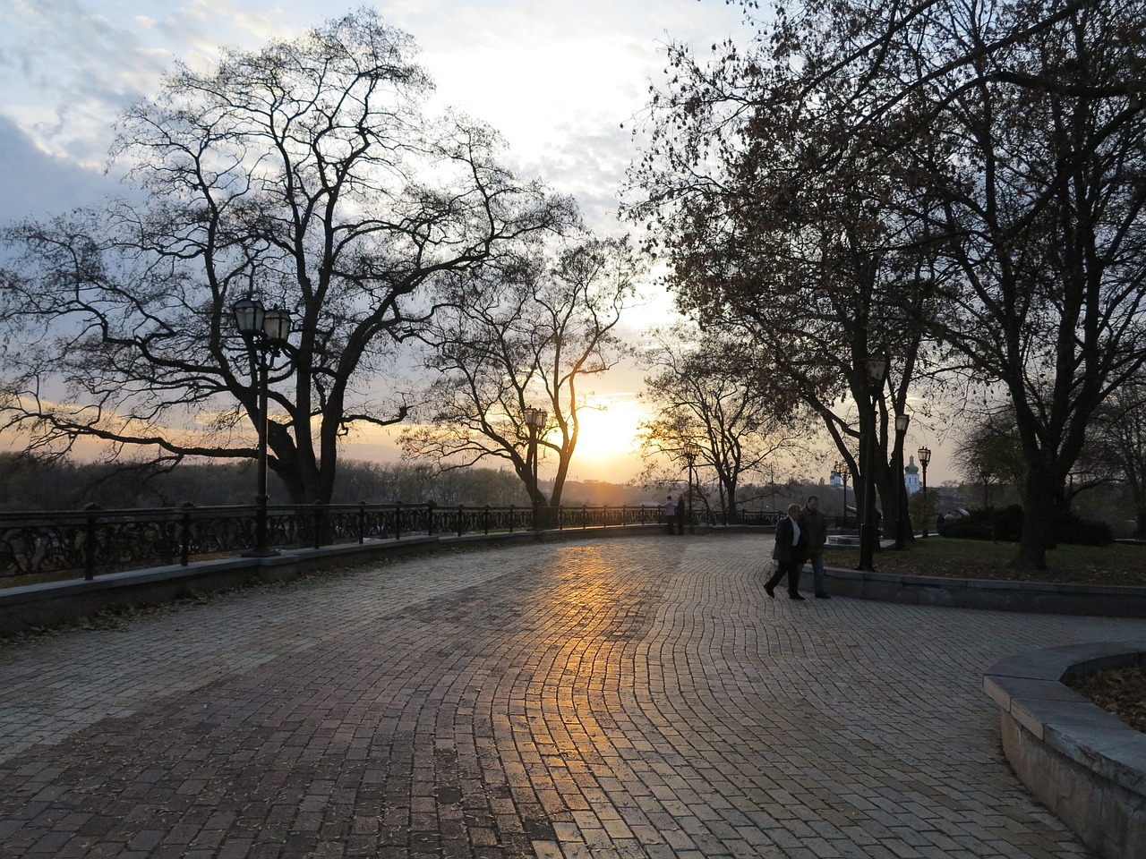 paving stone sunset park free photo