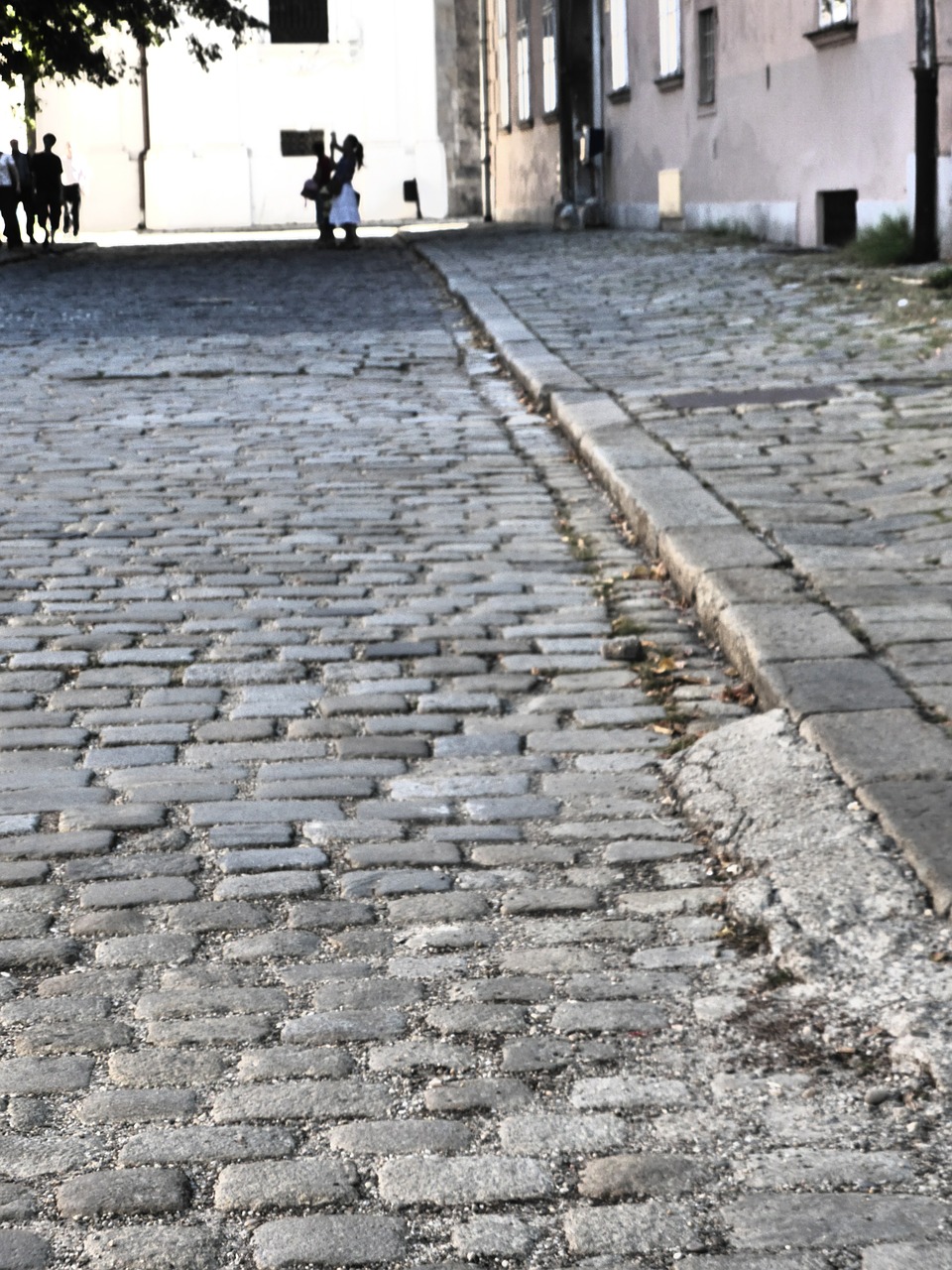 paving stones road away free photo
