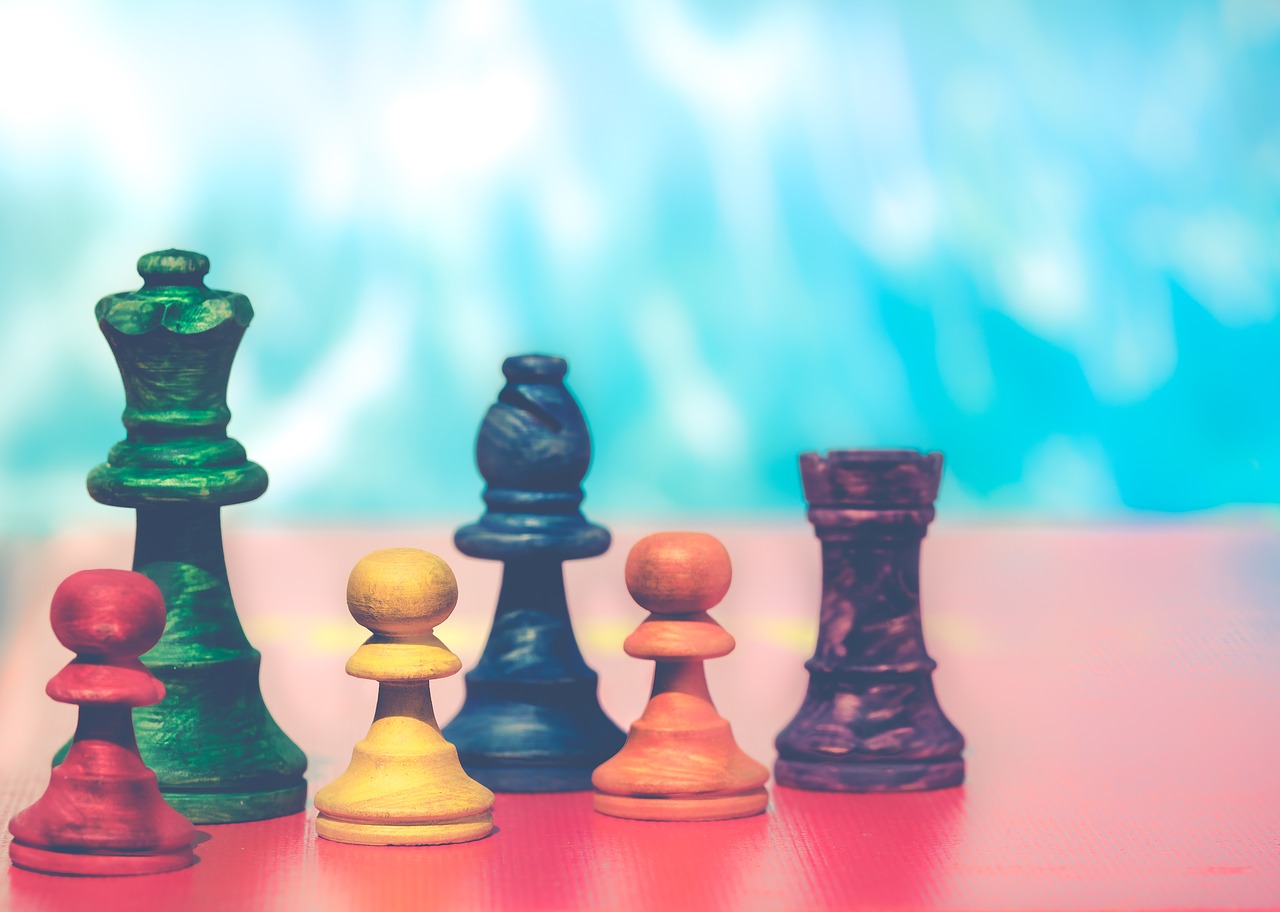 pawns  chess figures  colorful free photo
