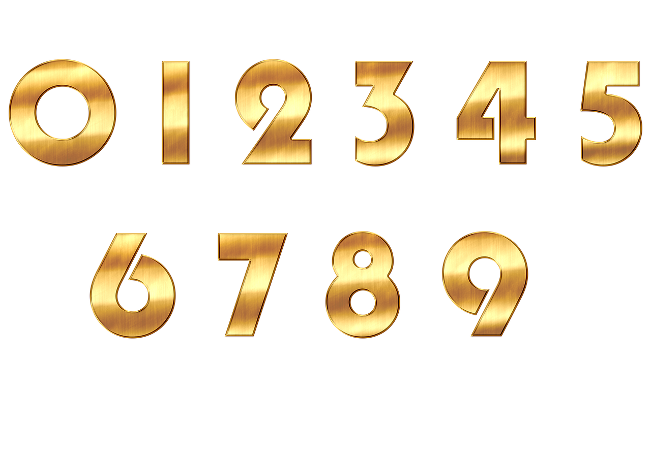 pay  numbers  gold free photo