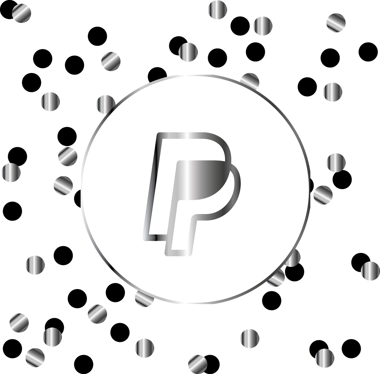 paypal silver icon free photo