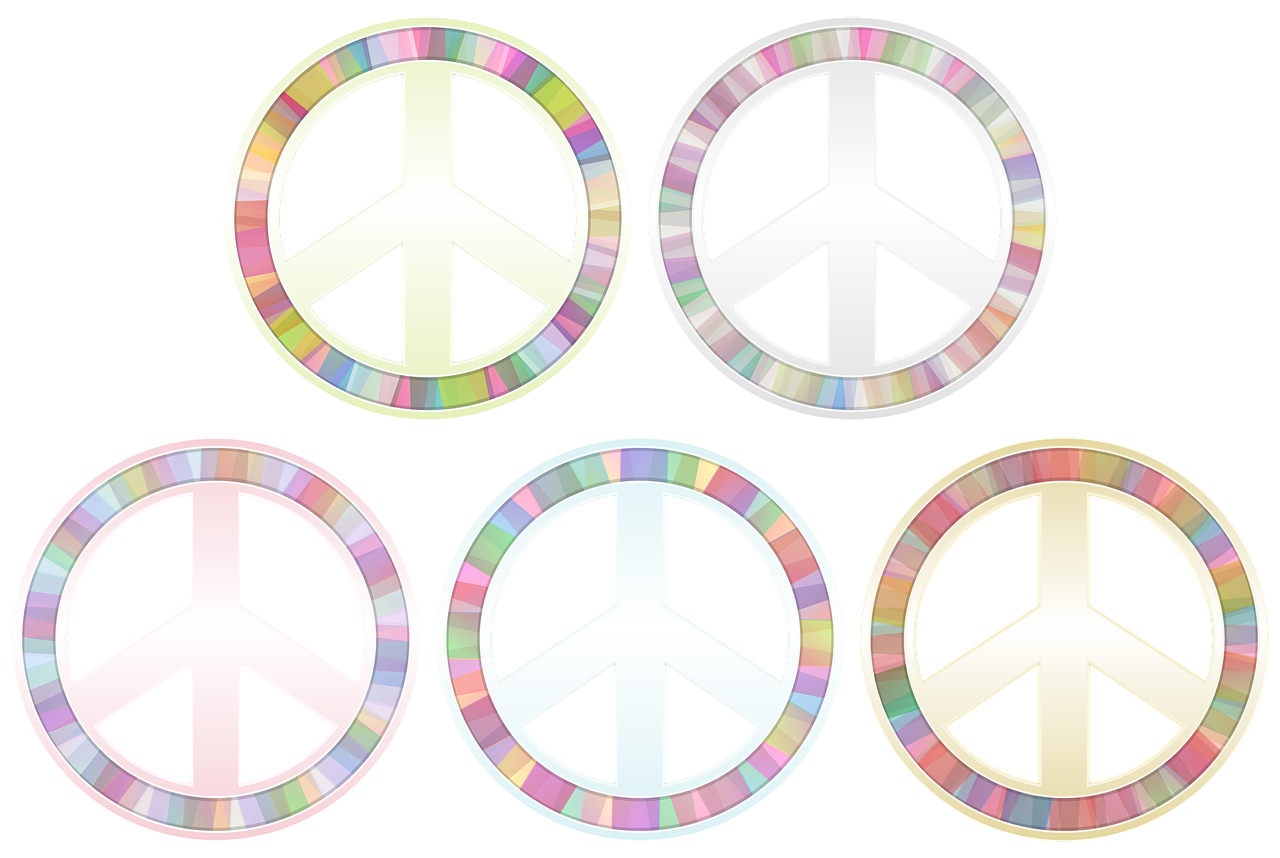 peace symbol pastels free photo