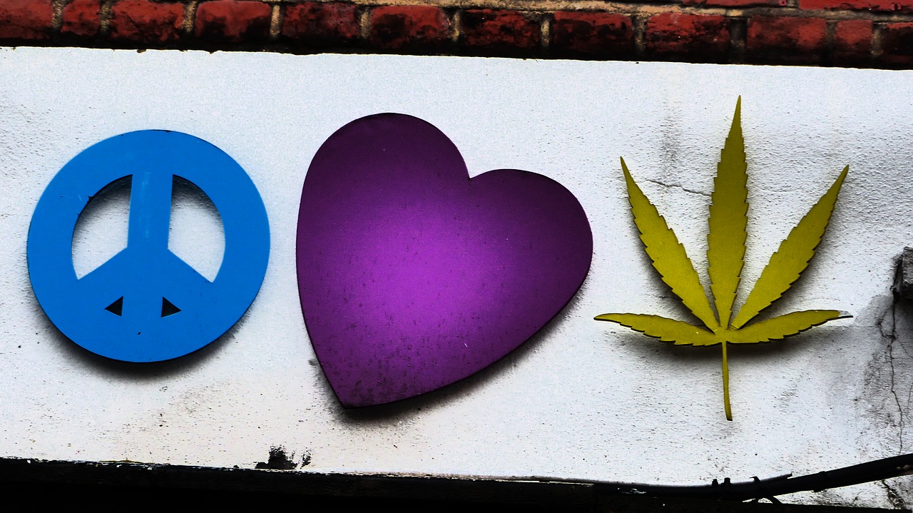 peace  heart  cannabis free photo