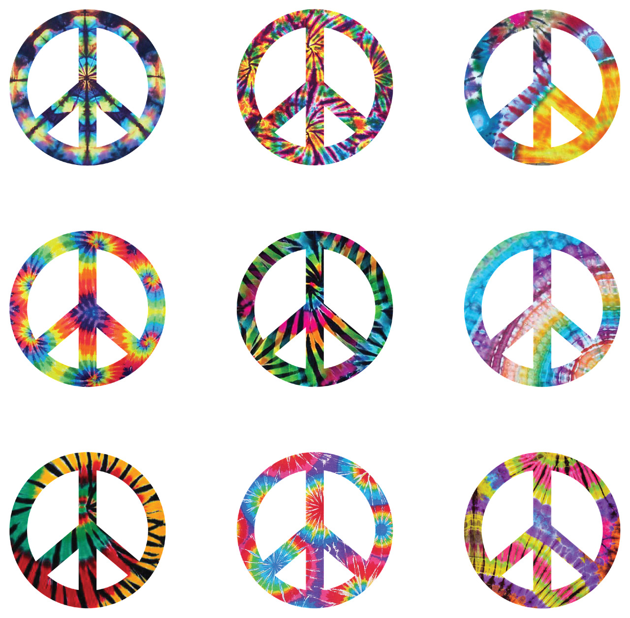 peace sign tie dye sign free photo